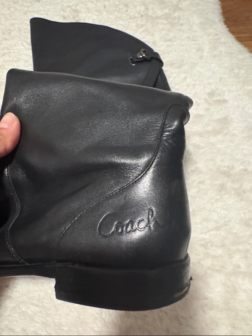 Coach Black Cheyenne Leather Over-the-Knee Boots - Picture 2 of 9